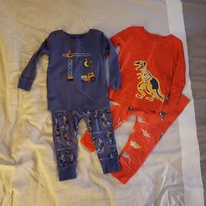 Two pair 12 - 18 months Old Navy boy pajamas